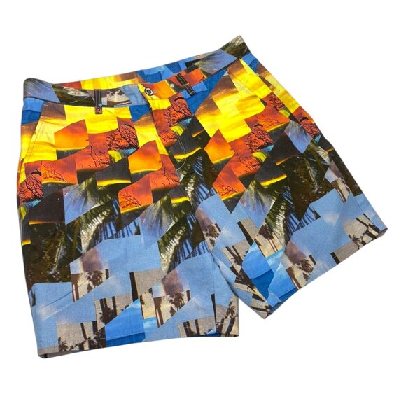 rag & bone Perry Sunset Print Cotton Ripstop Shorts - Picture 10 of 11